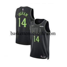 Maillot Basket New Orleans Pelicans Brandon Ingram 14 Nike 2023-2024 City Edition Noir Swingman - Homme